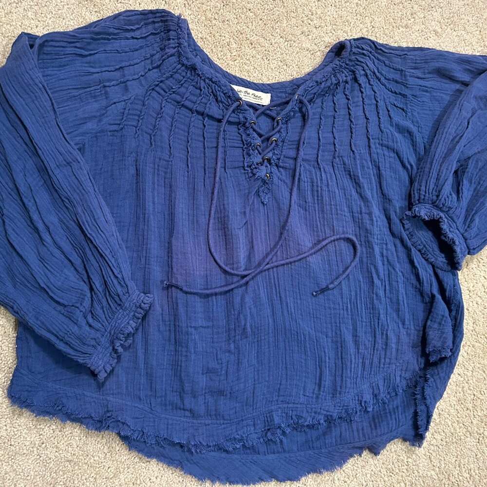 Free People Blue Tunic